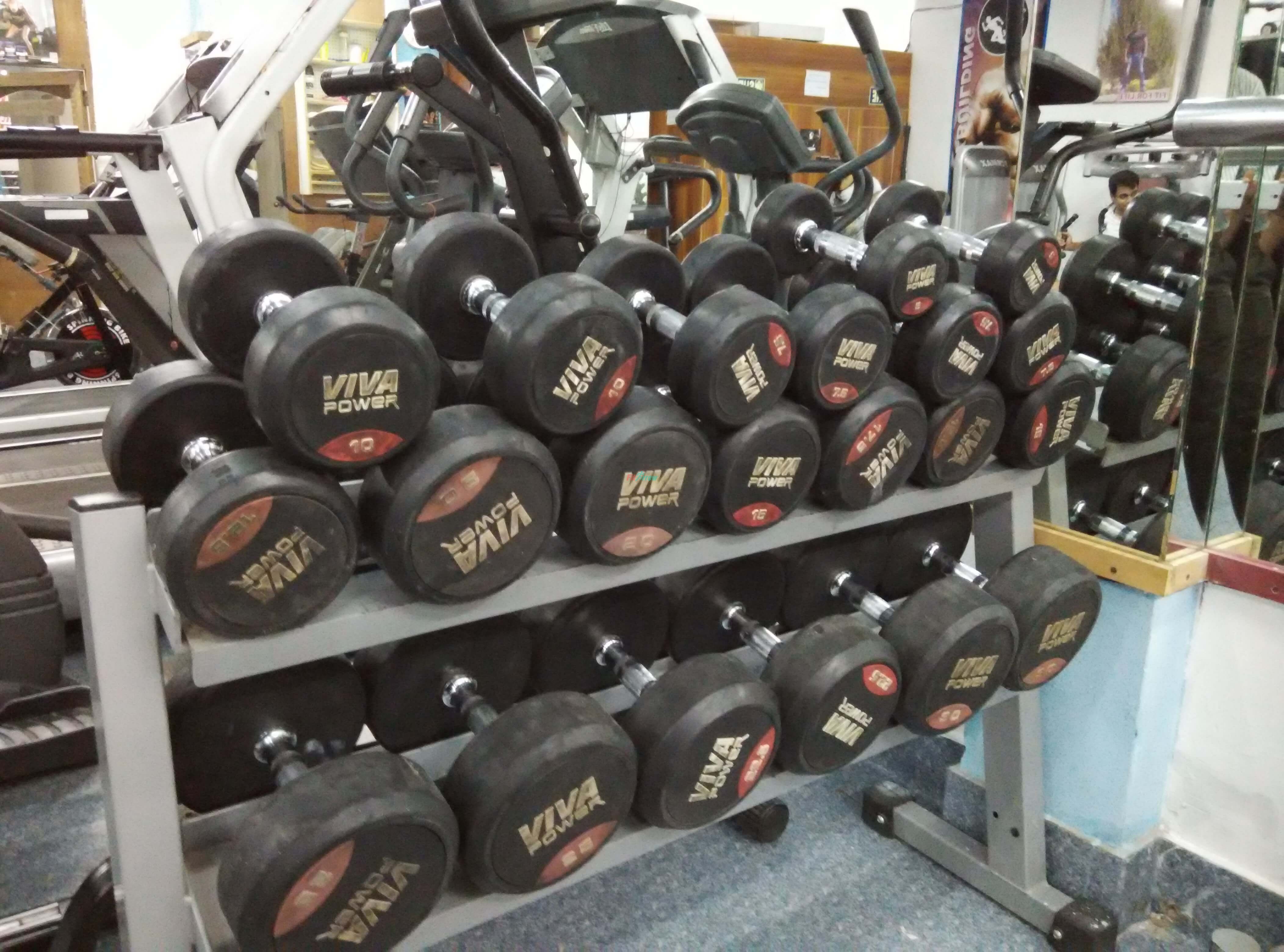 Free weights at Fit for Life Gym, Sec 14, Gurgaon