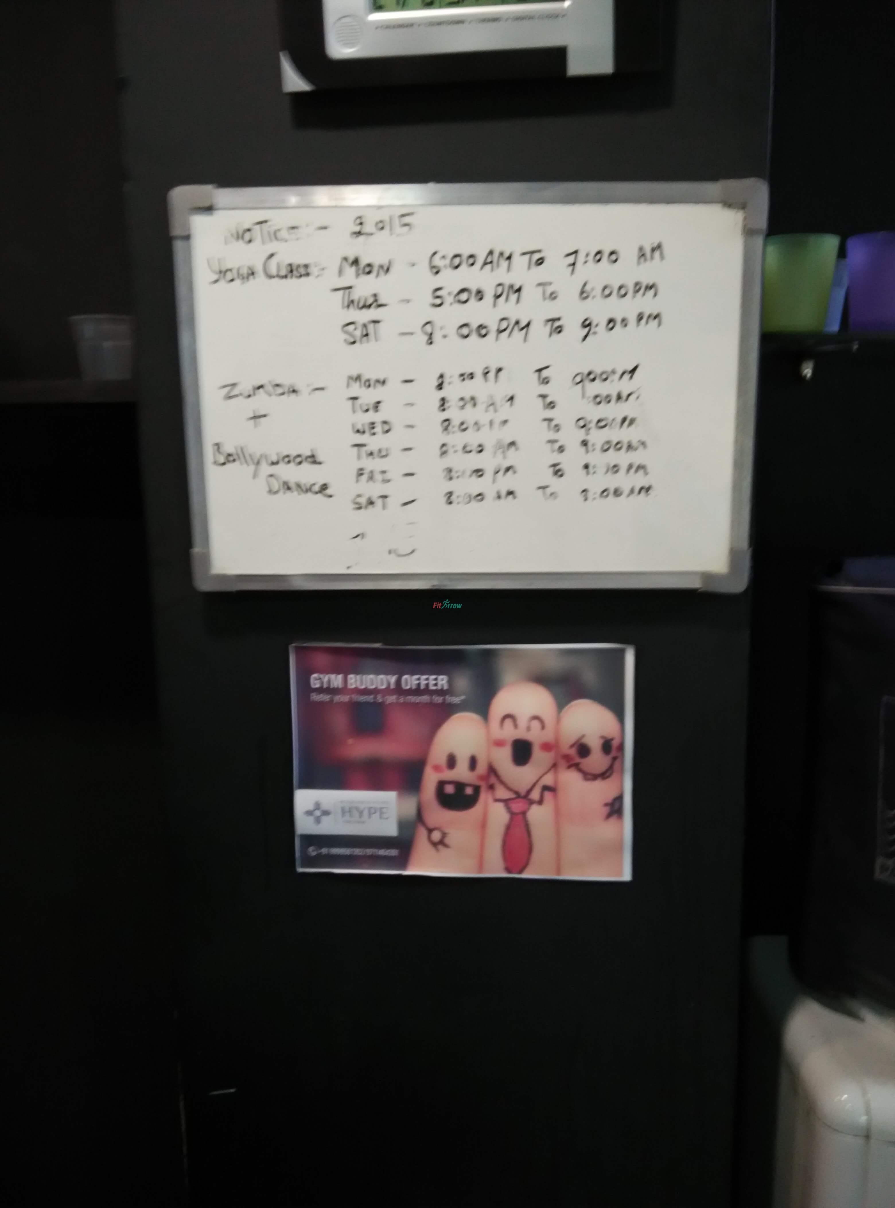 Hype Sector 14, Gurgaon Fitness timetable