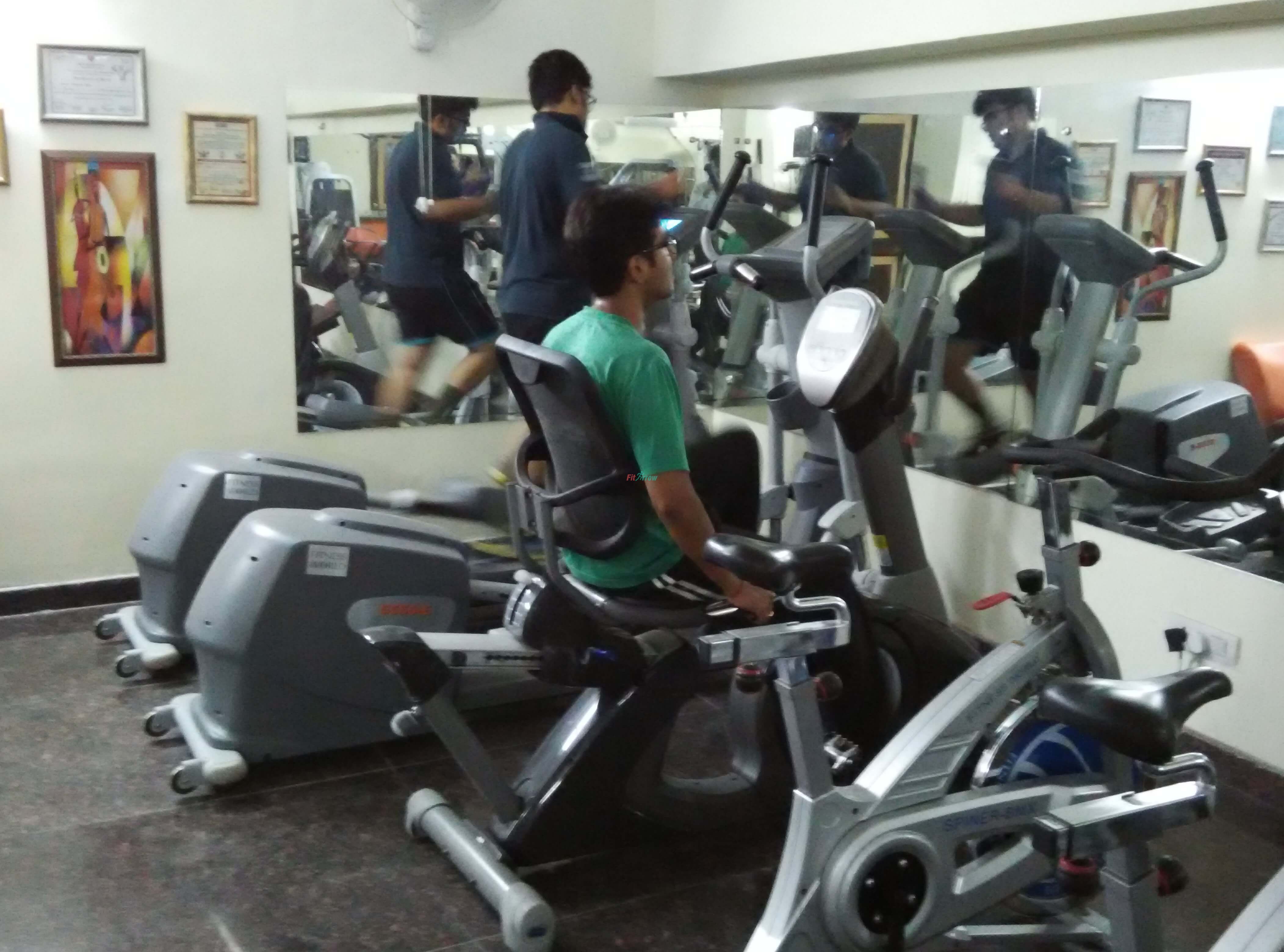 Cycling at Elevation Gym N SPA, DLF Phase 2, Gurgaon