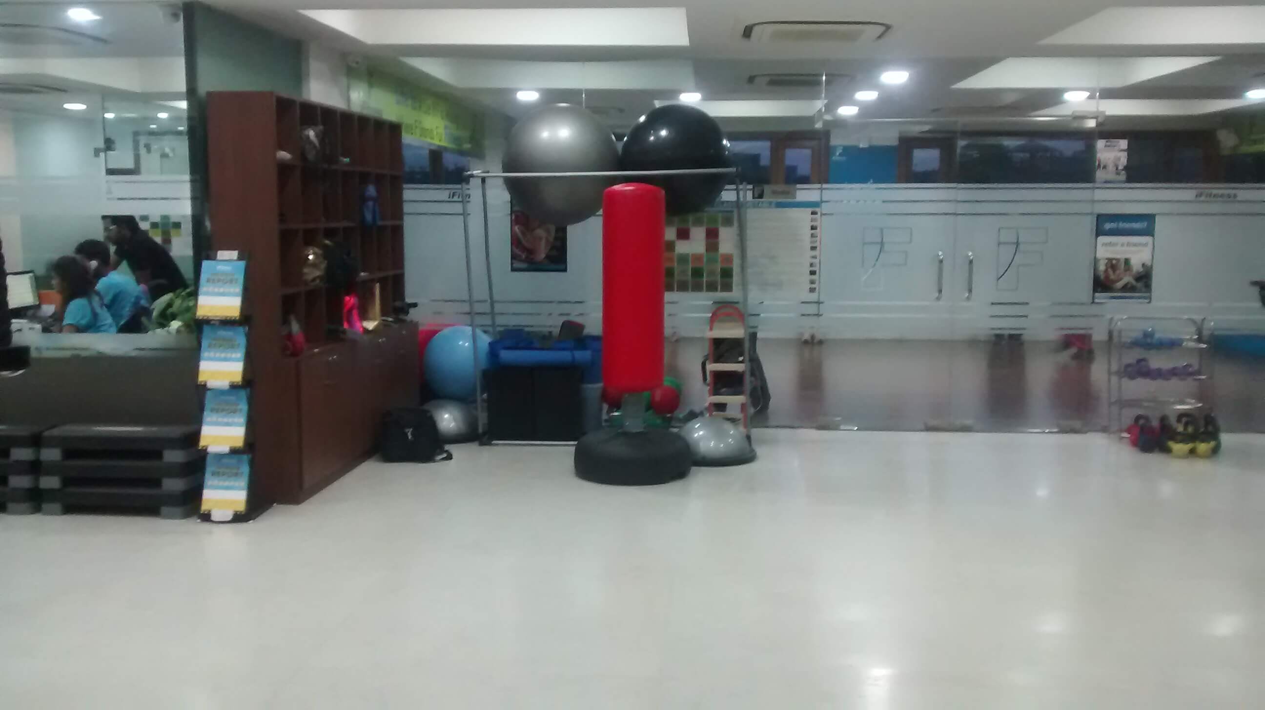 Punching bag at iFitness gym and fitness centre in Green Park, Delhi